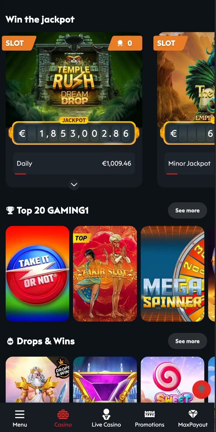 Mobilna wersja serwisu 777 Casino wyświetlona na ekranie telefonu komórkowego