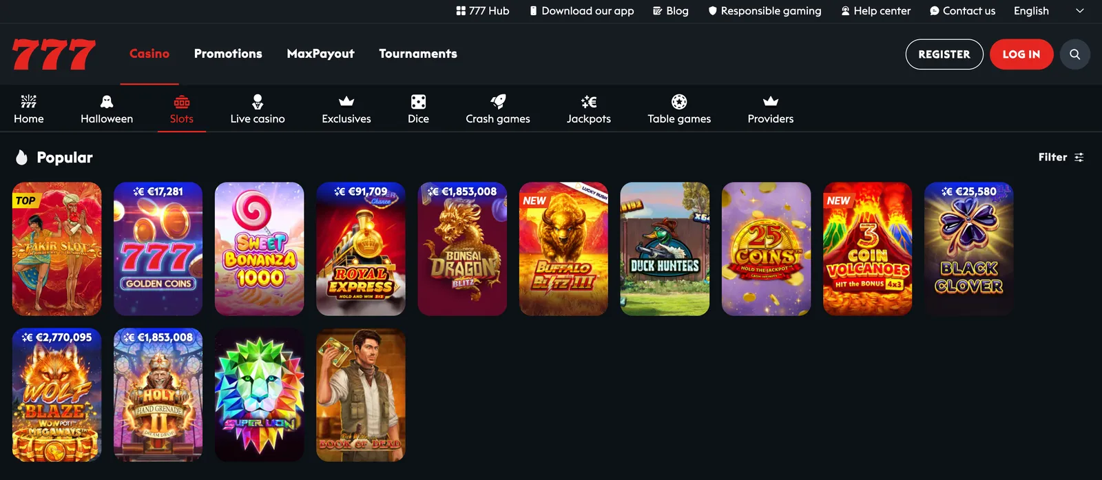 Przegląd popularnych gier kasynowych i automatów w katalogu 777 Casino